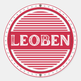 Leoben City Pride Emblem – Österreichische Identit Runder Aufkleber
