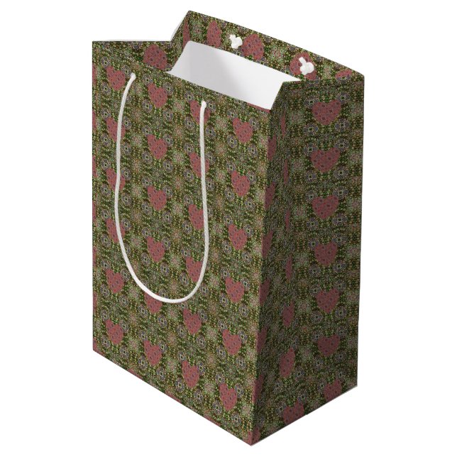 Leoch Forest Heart Mittlere Geschenktüte (Rückseite Schrägansicht)