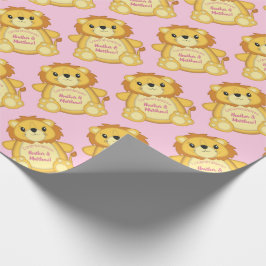 Leon Baby Dusche Pink Geschenkpapier
