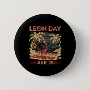 Leon Day 25 Juni Santa Beach 6 Monate bis Weihnach Button