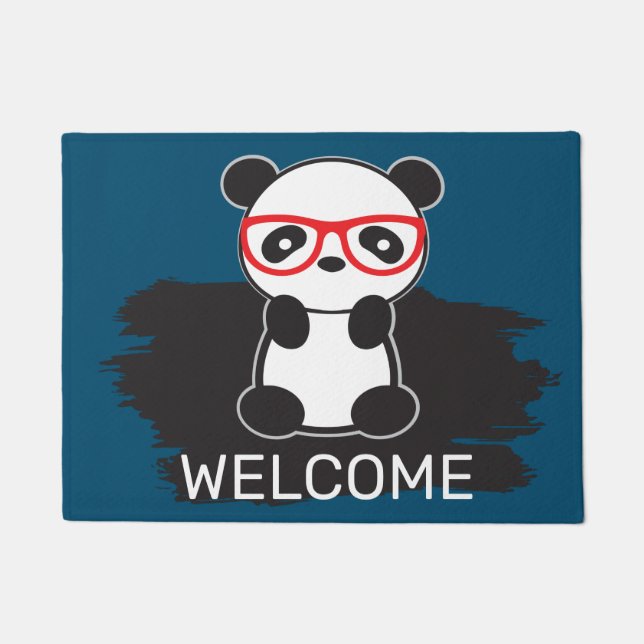 Leon der Panda Bär Begrüßungsmatte Fußmatte (Vorderseite)