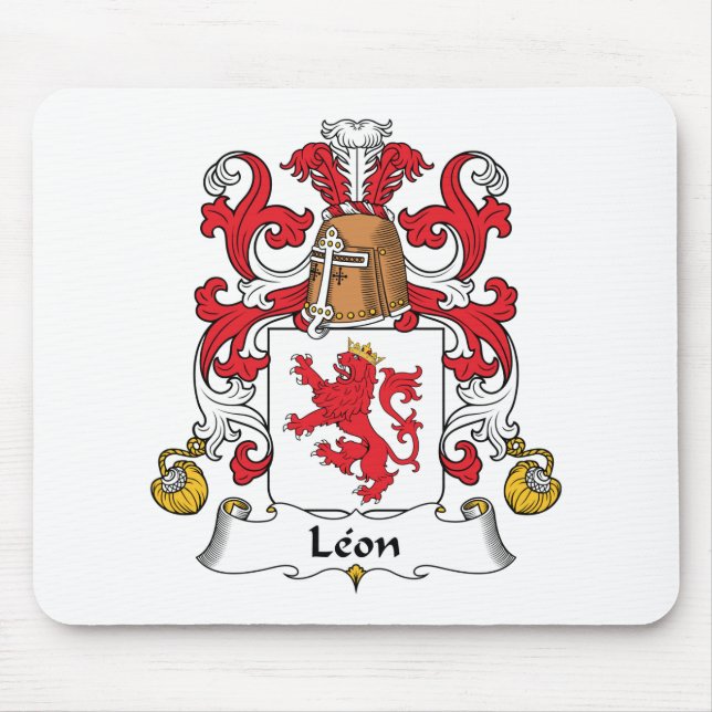 Leon-Familienwappen Mousepad (Vorne)
