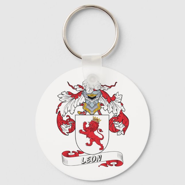 Leon Familienwappen Schlüsselanhänger (Vorderseite)