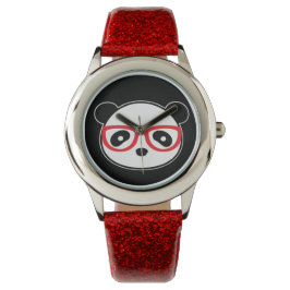 Leon gegenüber dem Panda-Bär Armbanduhr