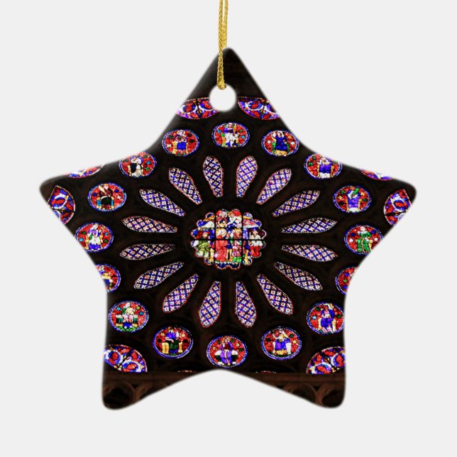 Leon-Kathedralenfenster, EL Camino, Spanien Keramik Ornament (Vorne)