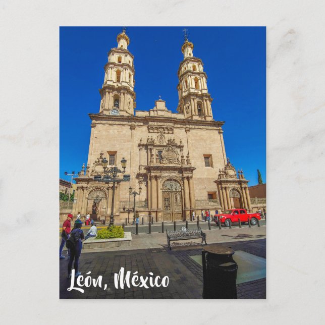 León, Mexiko, Kathedrale Postkarte (Vorderseite)