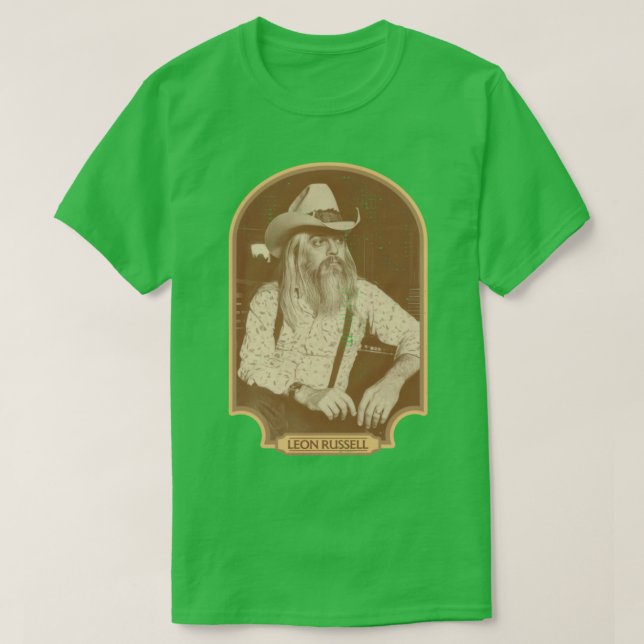 Leon Russell Sepia Tribute T-Shirt (Design vorne)