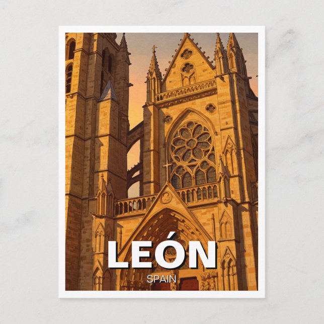 León Spain Travel Postkarte (Vorderseite)