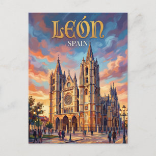 León Spanien Postkarte