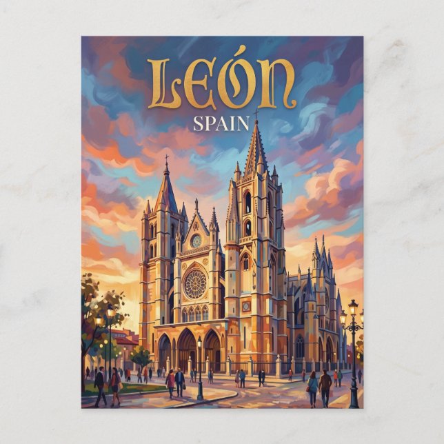 León Spanien Postkarte (Vorderseite)