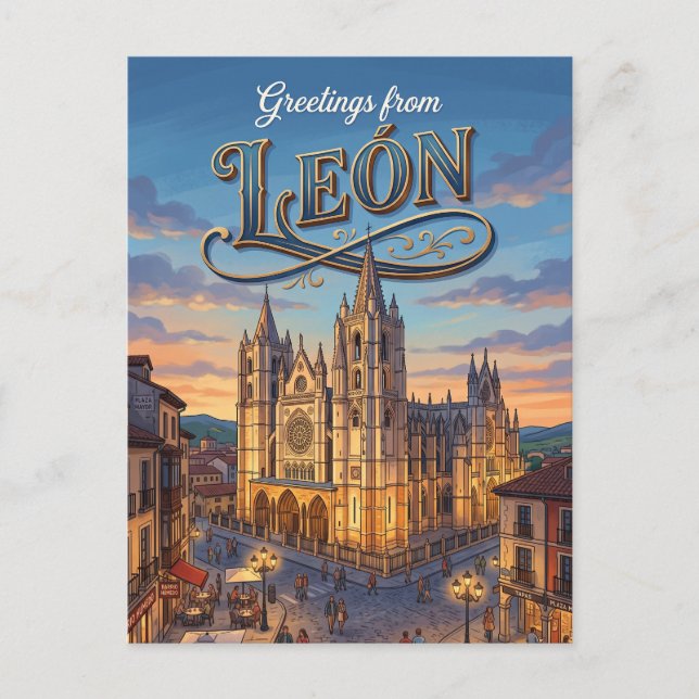 León, Spanien Spanien Postkarte (Vorderseite)