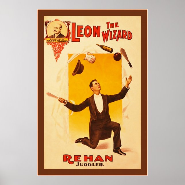 Leon The Wizard ~ Vintages Theater Poster (Vorne)