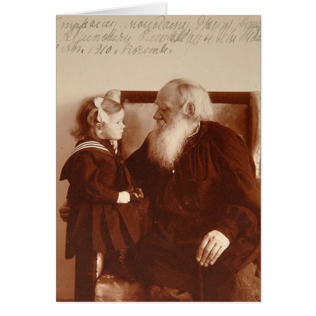 Leon Tolstoy mit seiner Enkelin, Tatjana (Vorne)