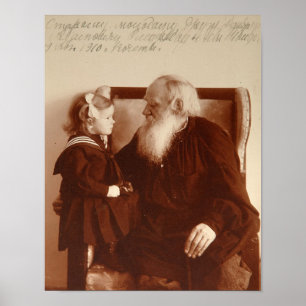 Leon Tolstoy mit seiner Enkelin, Tatjana Poster