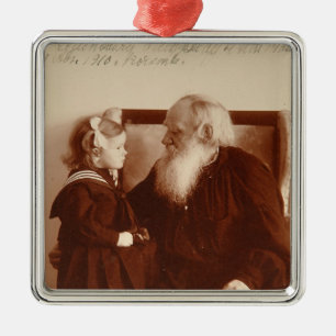 Leon Tolstoy mit seiner Enkelin, Tatjana Silbernes Ornament