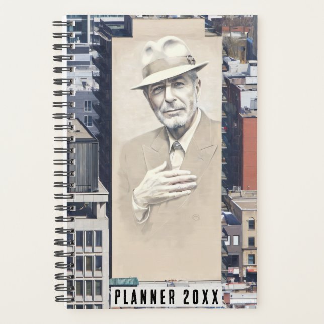 Leonard Cohen Mural in Montreal, Kanada Planer (Vorderseite)