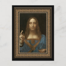 Léonard de Vinci 1500 Salvator Mundi Carte Postale