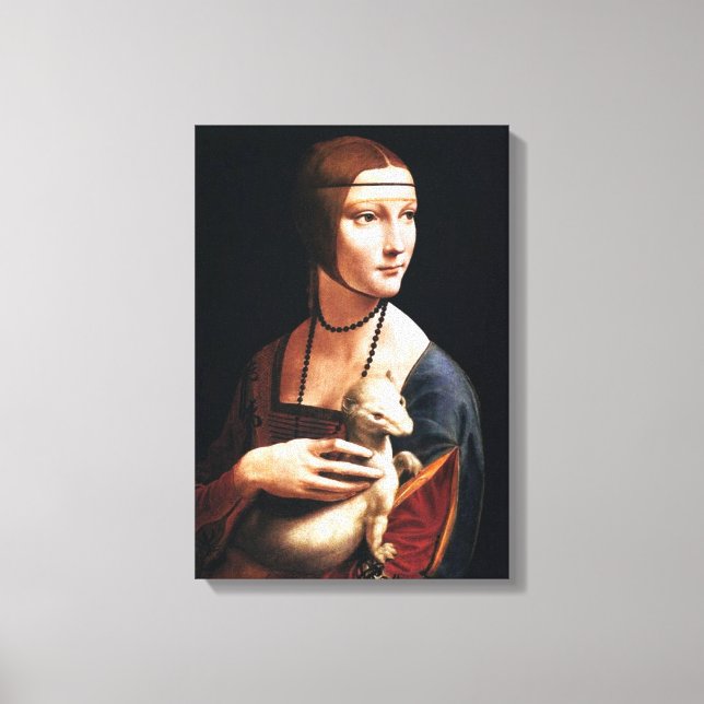 Léonard de Vinci Lady avec enveloppement de toile  (Recto)