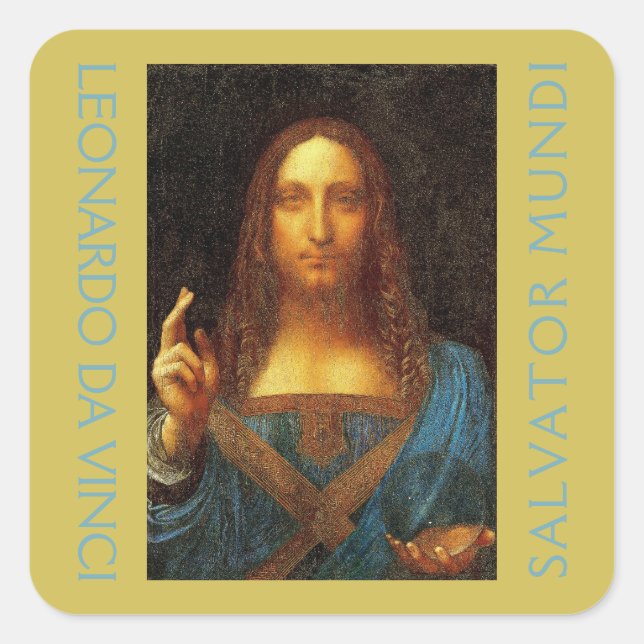 Leonardo da Vinci 1500 Quadratischer Aufkleber (Vorderseite)