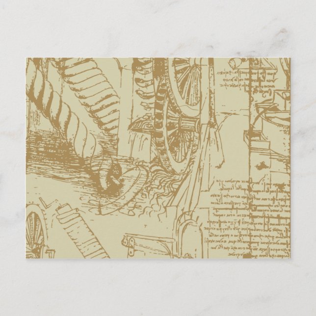 Leonardo Da Vinci Artwork Postkarte (Vorderseite)