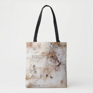 Leonardo da Vinci Cat Sketch Tote Bag Tasche