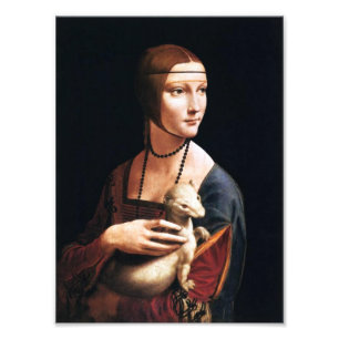 Leonardo da Vinci Dame mit einem Ermine-Foto-Druck Fotodruck