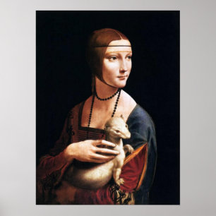 Leonardo da Vinci-Dame mit einem Ermine-Plakat Poster