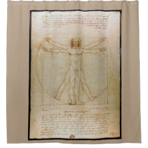 Leonardo da Vinci, der Vitruvian Mann, Renaissance Duschvorhang