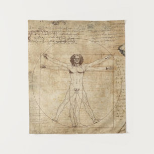Leonardo Da Vinci Der Vitruvian Mann Wandteppich