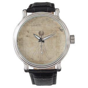 Leonardo da Vinci Der Vitruvianische Mann Armbanduhr