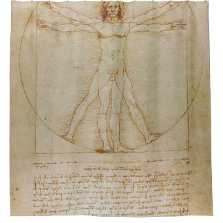 Leonardo Da Vinci, Der Vitruvianische Mensch,Renai Duschvorhang