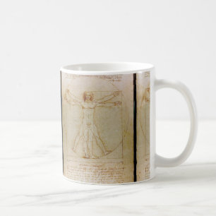 Leonardo Da Vinci, Der vitruvianische Mensch,Renai Kaffeetasse