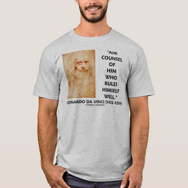 Leonardo da Vinci Fragte Rechtsberater, der sich s T-Shirt (Vorderseite)