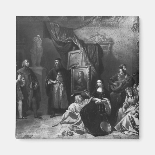 Leonardo da Vinci Gemälde der Gioconda Magnet (Vorne)