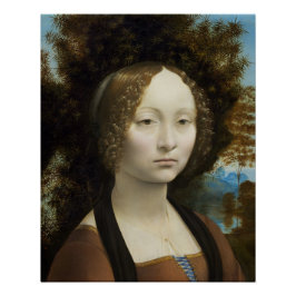 Leonardo Da Vinci Ginevra De' Benci Malerei Poster