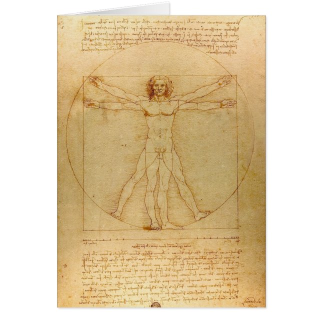 Leonardo Da Vinci, Homme Vitruvien, Ratio D'Or (Devant)