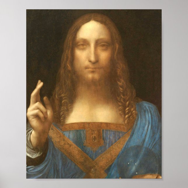 Leonardo Da Vinci Jesus Salvator Mundi Poster (Vorne)