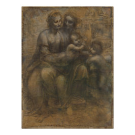 Leonardo da Vinci Jungfrau und Kind mit St. Anne Poster