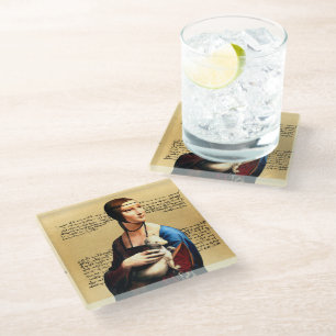 Leonardo da Vinci Lady mit Ermine Glasuntersetzer