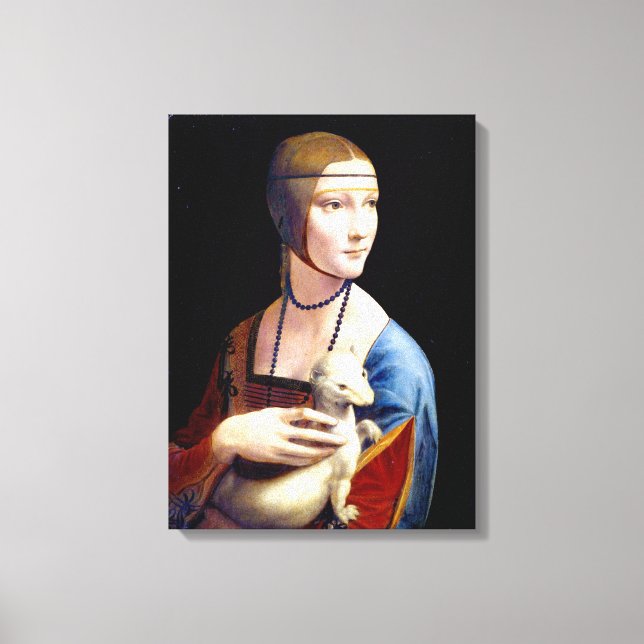 Leonardo da Vinci Lady mit Ermine Leinwanddruck (Vorderseite)