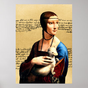 Leonardo da Vinci Lady mit Ermine Poster