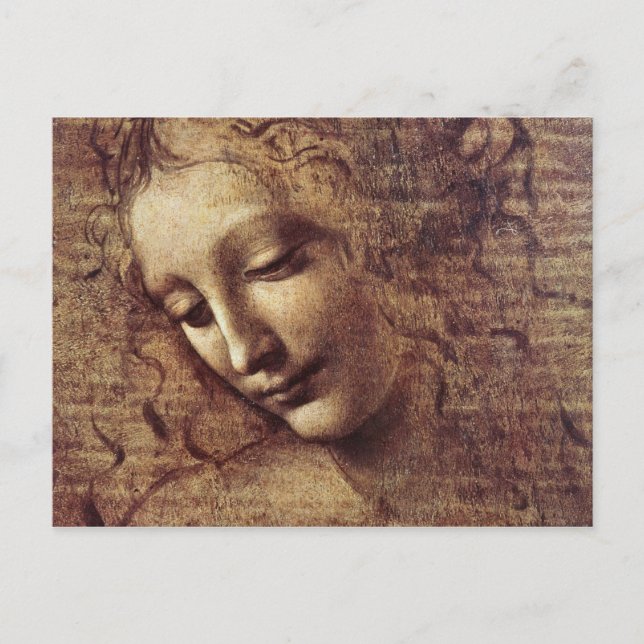 Leonardo da Vinci - Leiter einer jungen Frau Postkarte (Vorderseite)