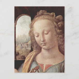 Leonardo da Vinci Madonna mit der Nelke, Detail: M Postkarte