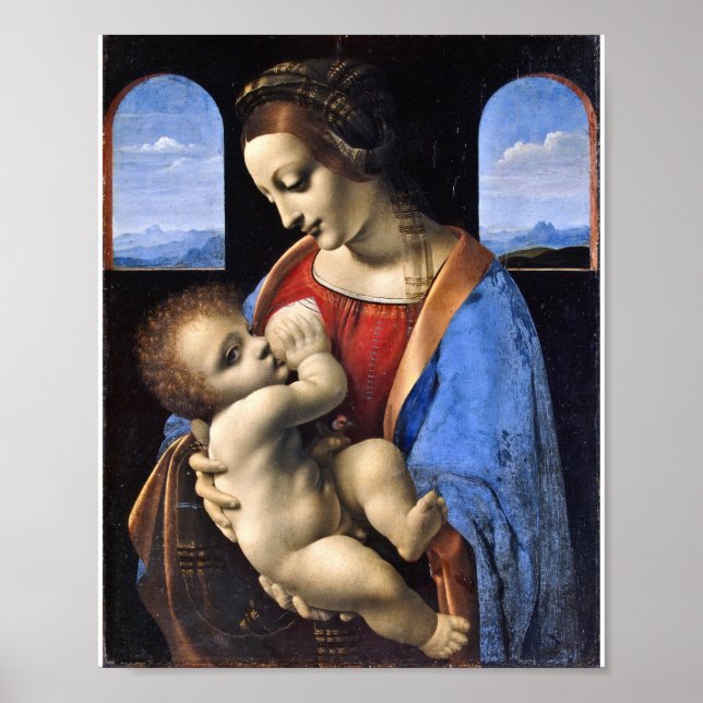 Leonardo da Vinci - Madonna und Kind Poster (Vorne)