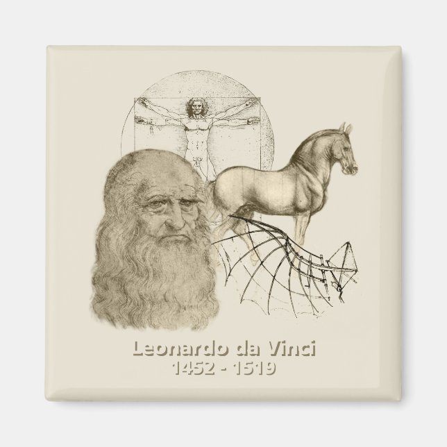 Leonardo da Vinci Magnet (Vorne)