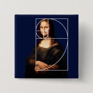 Leonardo da Vinci Mona Lisa Fibonacci Sequence Button
