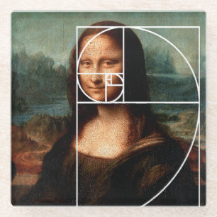 Leonardo da Vinci Mona Lisa Fibonacci Sequence Glasuntersetzer