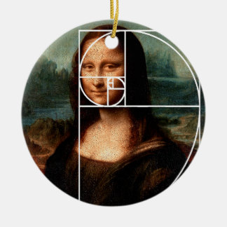 Leonardo da Vinci Mona Lisa Fibonacci Sequence Keramik Ornament