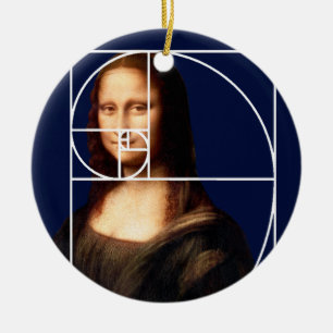 Leonardo da Vinci Mona Lisa Fibonacci Sequence Keramik Ornament