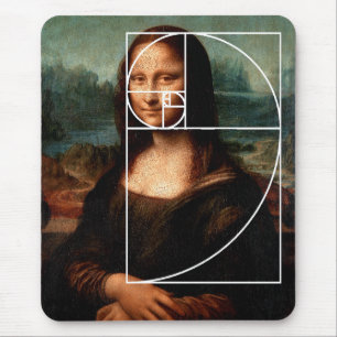 Leonardo da Vinci Mona Lisa Fibonacci Sequence Mousepad